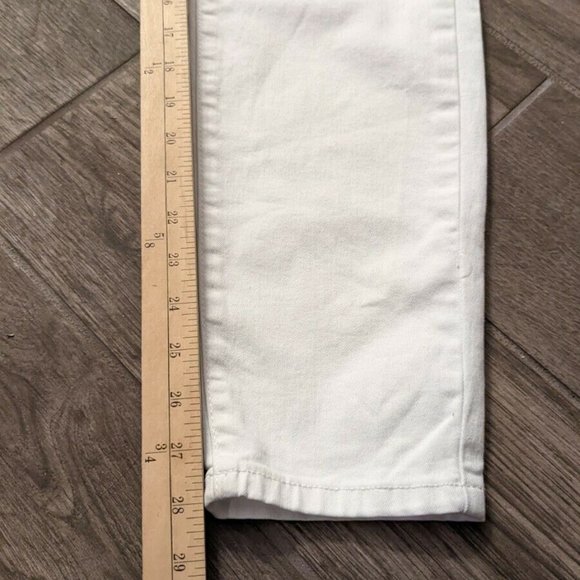 Simply Vera Wang Button Fly Skinny Mid-rise White Denim Jeans Size 14 - Picture 11 of 12